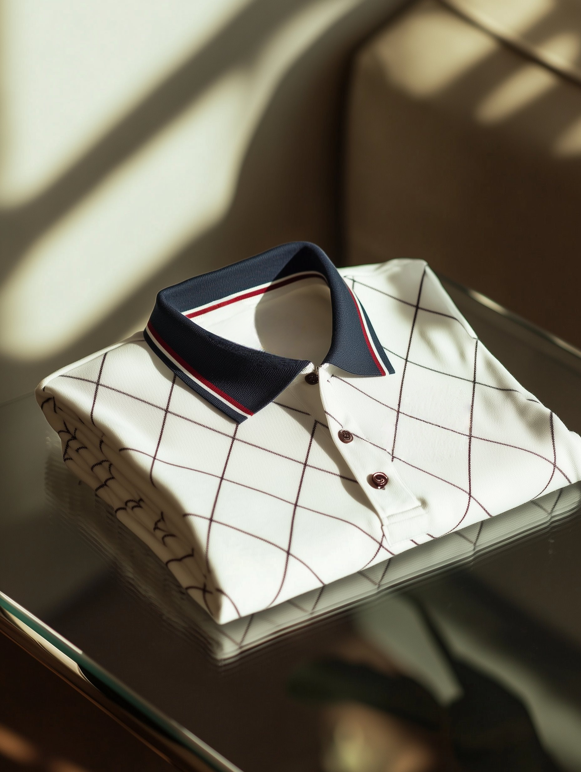 Camisa polo clásico ejecutivo Old Money Button de manga corta para hombre
