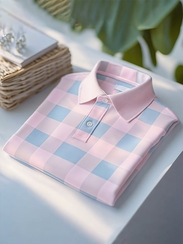 Camisa polo clásico ejecutivo Logo Button de manga corta para hombre