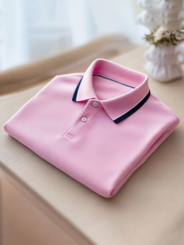 Camisa polo clásico ejecutivo Logo Button de manga corta para hombre