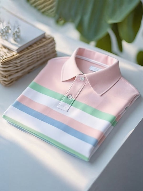 Camisa polo clásico ejecutivo Logo Button de manga corta para hombre