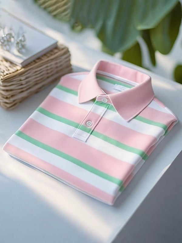 Camisa polo clásico ejecutivo Logo Button de manga corta para hombre