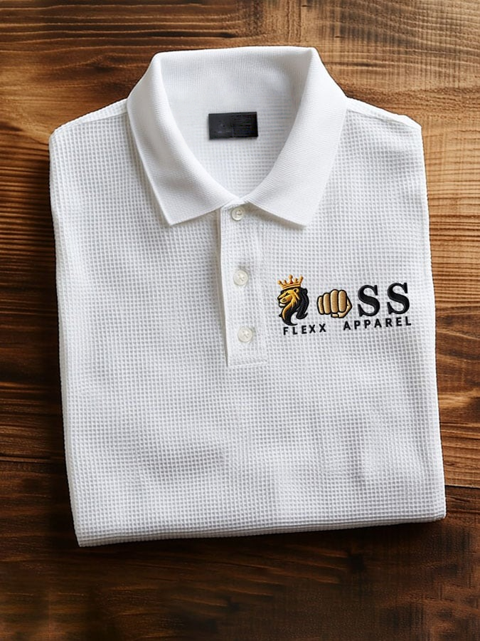 Camisa polo Waffle Fabric casual para hombre