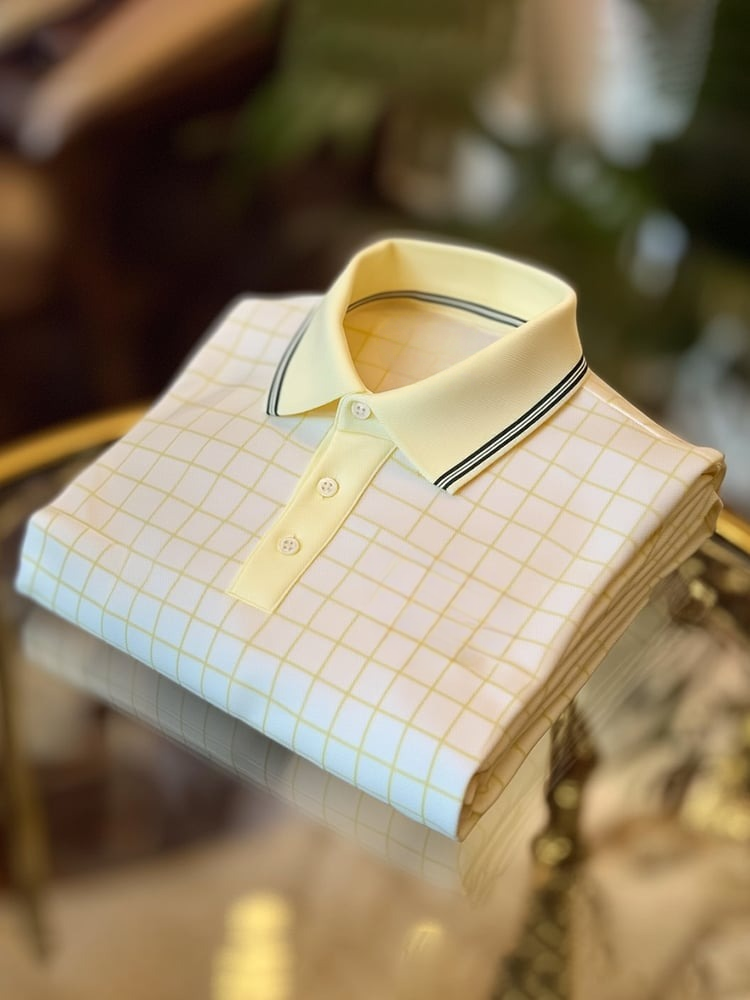 Camisa polo clásico ejecutivo Logo Button de manga corta para hombre