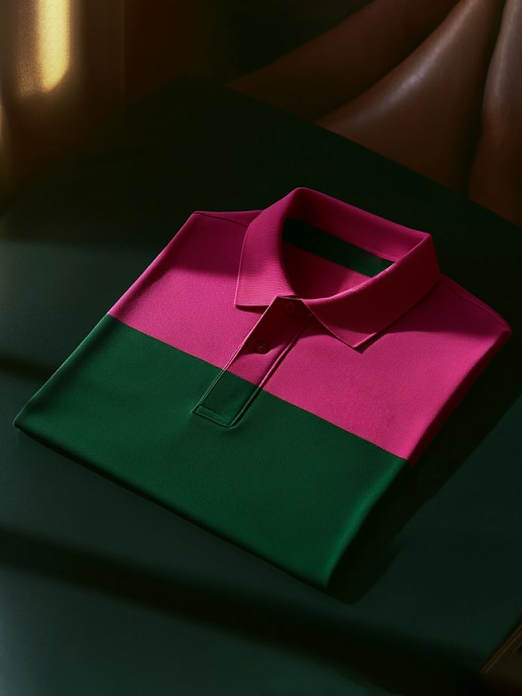 Camisa polo clásico ejecutivo Logo Button de manga corta para hombre