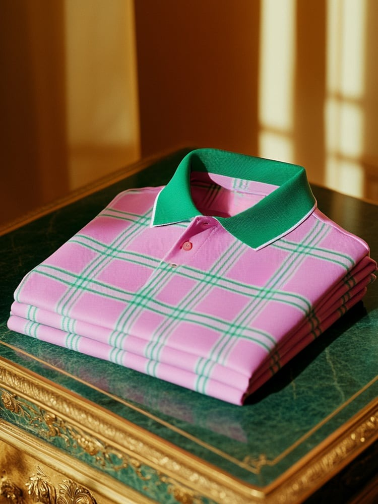 Camisa polo clásico ejecutivo Logo Button de manga corta para hombre