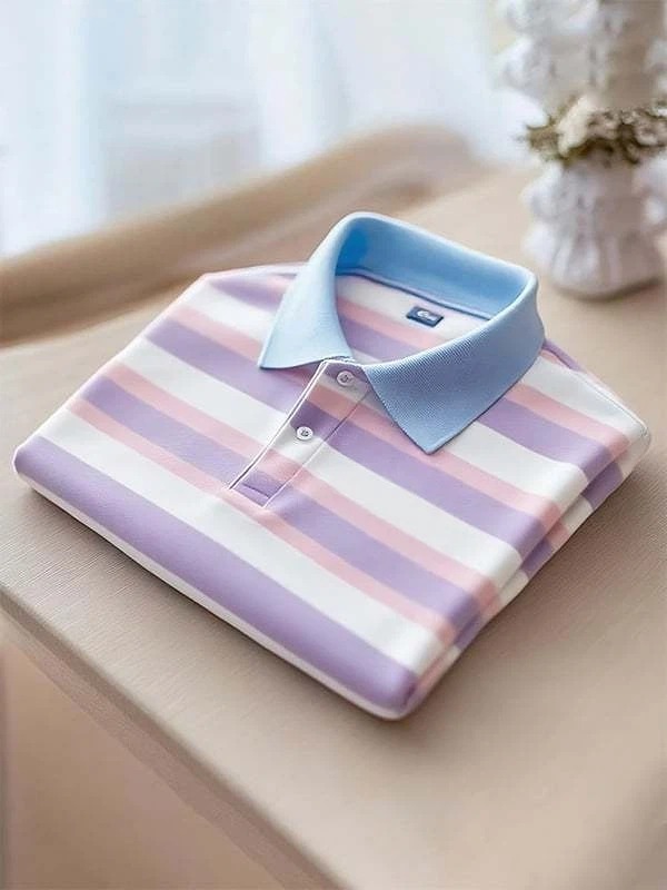 Camisa polo clásico ejecutivo Logo Button de manga corta para hombre