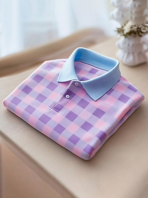 Camisa polo clásico ejecutivo Logo Button de manga corta para hombre