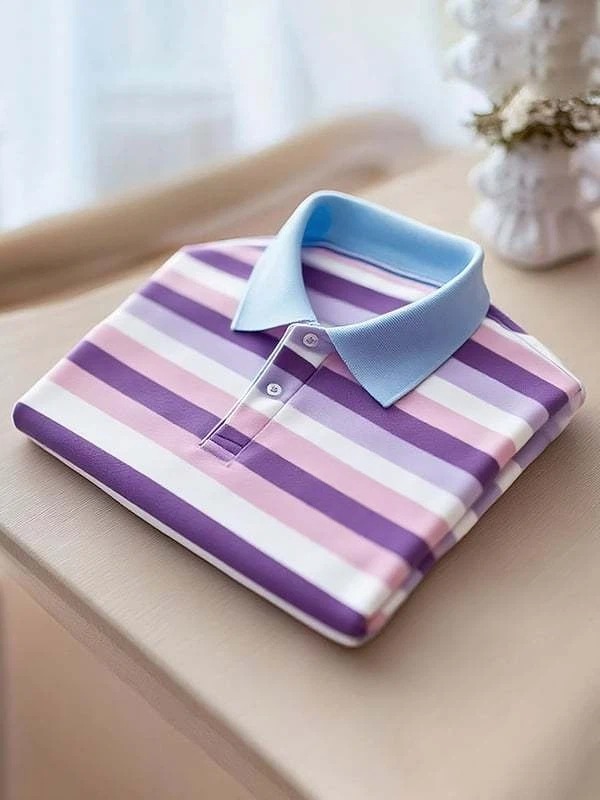 Camisa polo clásico ejecutivo Logo Button de manga corta para hombre