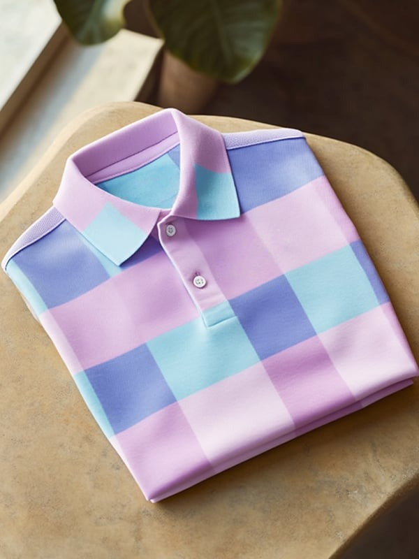 Camisa polo clásico ejecutivo Logo Button de manga corta para hombre