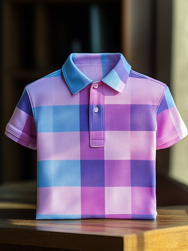 Camisa polo clásico ejecutivo Logo Button de manga corta para hombre