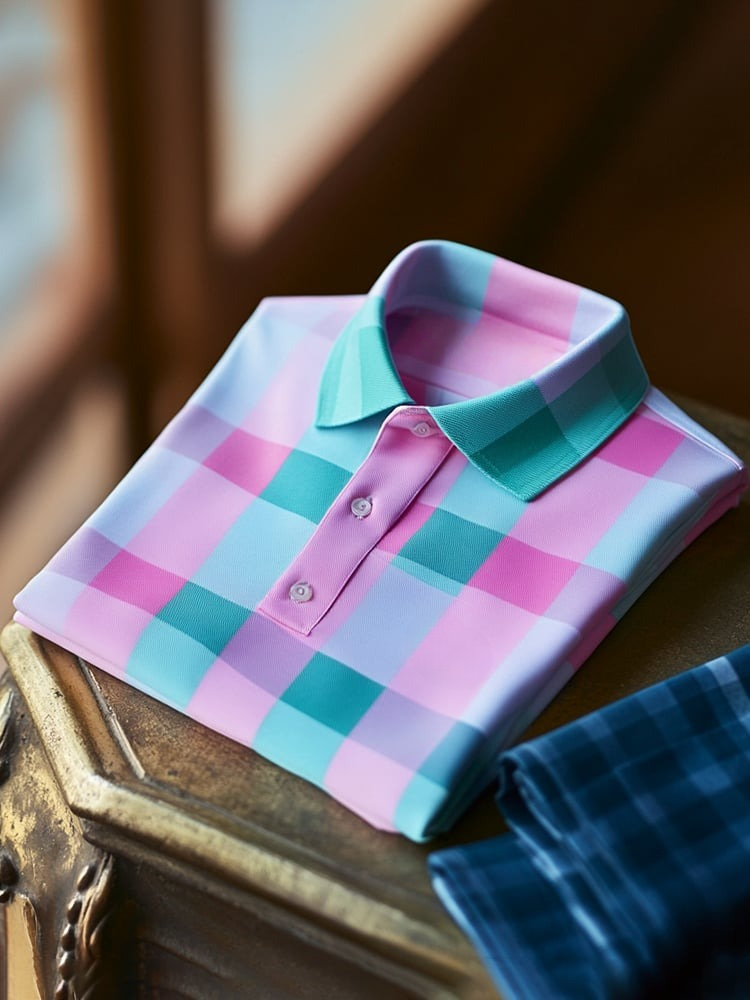Camisa polo clásico ejecutivo Logo Button de manga corta para hombre