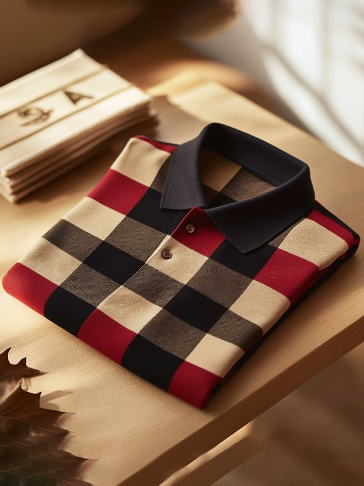 Camisa polo clásico ejecutivo Logo Button de manga corta para hombre
