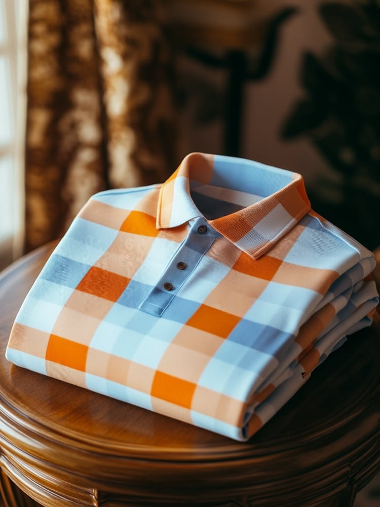 Camisa polo clásico ejecutivo Logo Button de manga corta para hombre