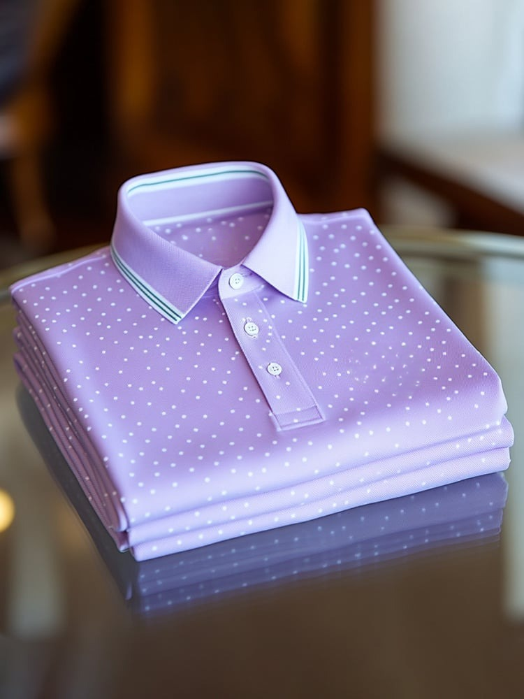 Camisa polo clásico ejecutivo Logo Button de manga corta para hombre