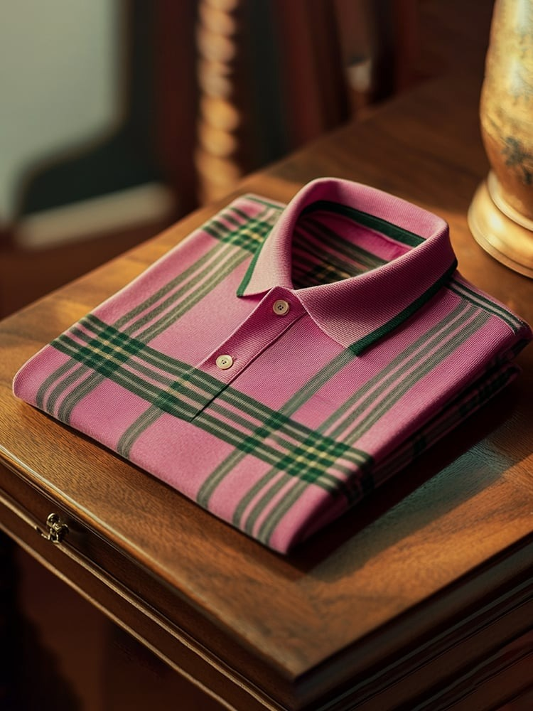 Camisa polo clásico ejecutivo Logo Button de manga corta para hombre
