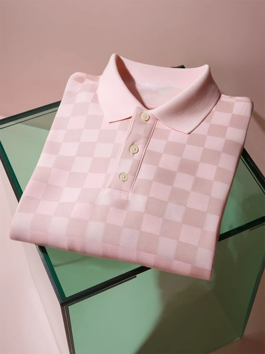 Camisa polo ejecutivo casual Button de manga corta para hombre