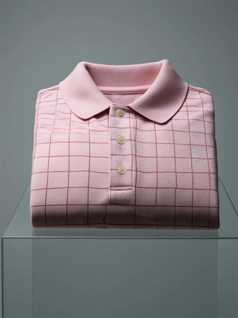 Camisa polo ejecutivo casual Button de manga corta para hombre