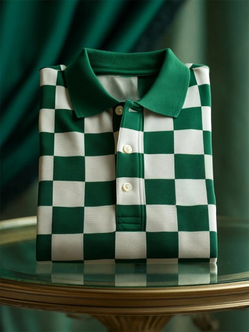 Camisa polo ejecutivo casual Button de manga corta para hombre
