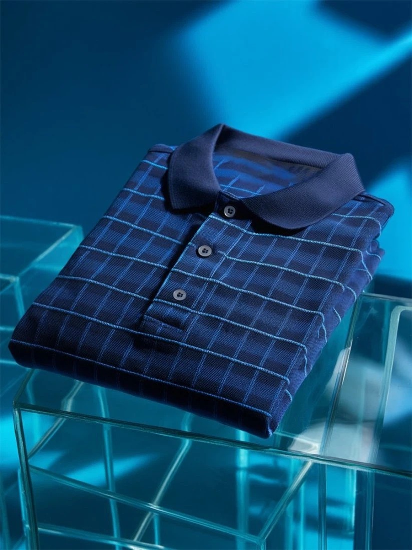 Camisa polo ejecutivo casual Button de manga corta para hombre