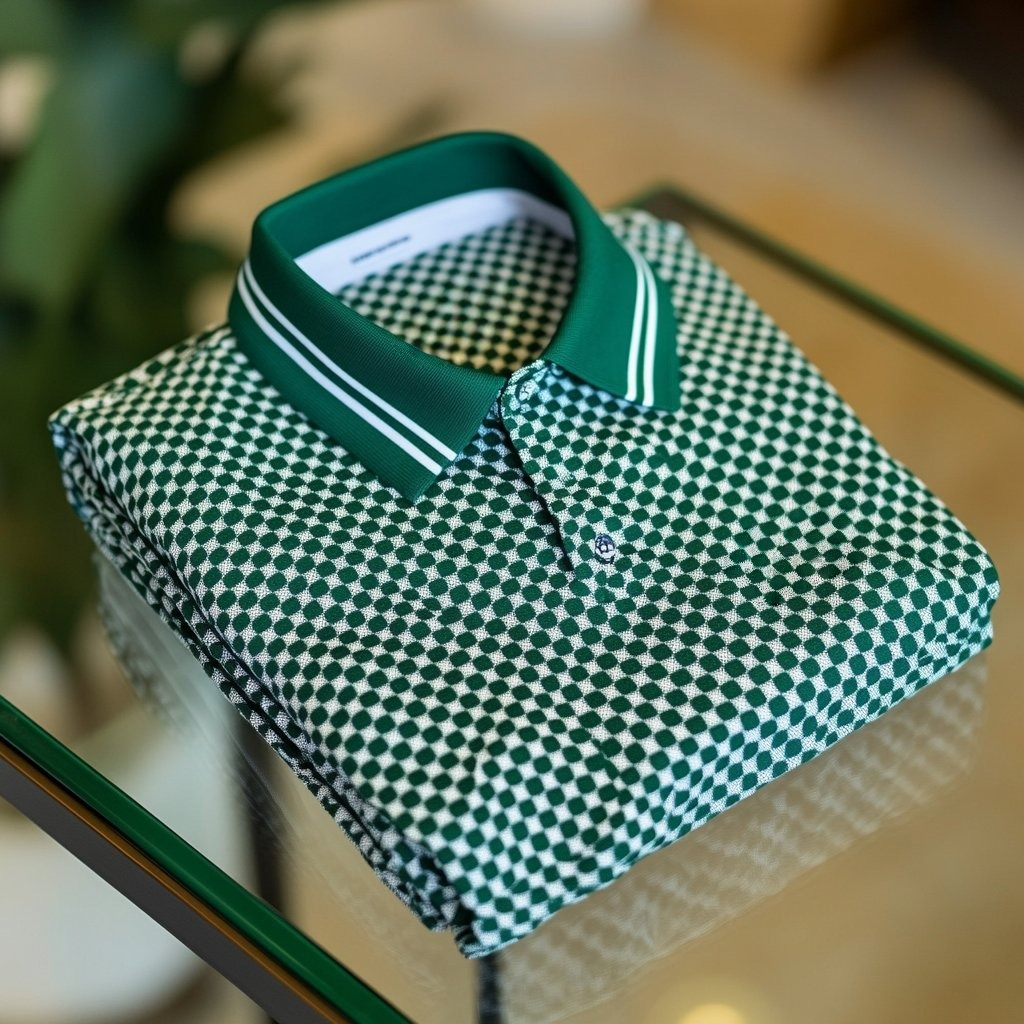 Camisa polo clásico ejecutivo Logo Button de manga corta para hombre