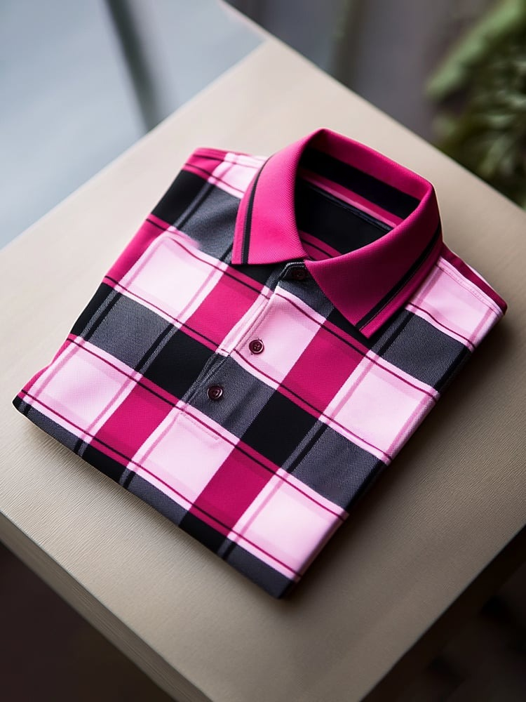 Camisa polo clásico ejecutivo Logo Button de manga corta para hombre