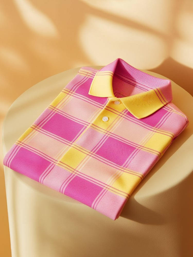 Camisa polo clásico ejecutivo Logo Button de manga corta para hombre