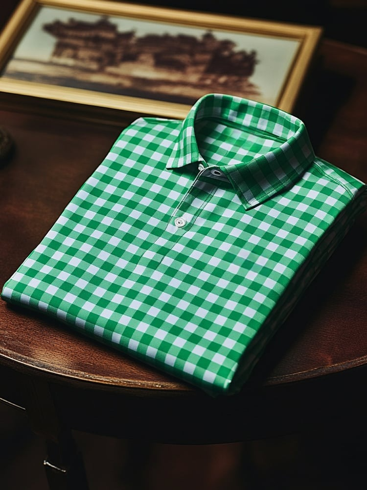Camisa polo clásico ejecutivo Logo Button de manga corta para hombre