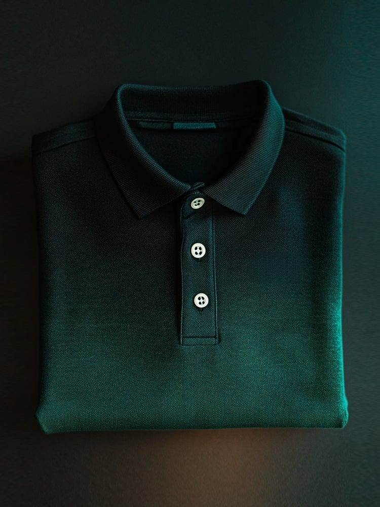 Camisa polo ejecutivo casual Button de manga corta para hombre
