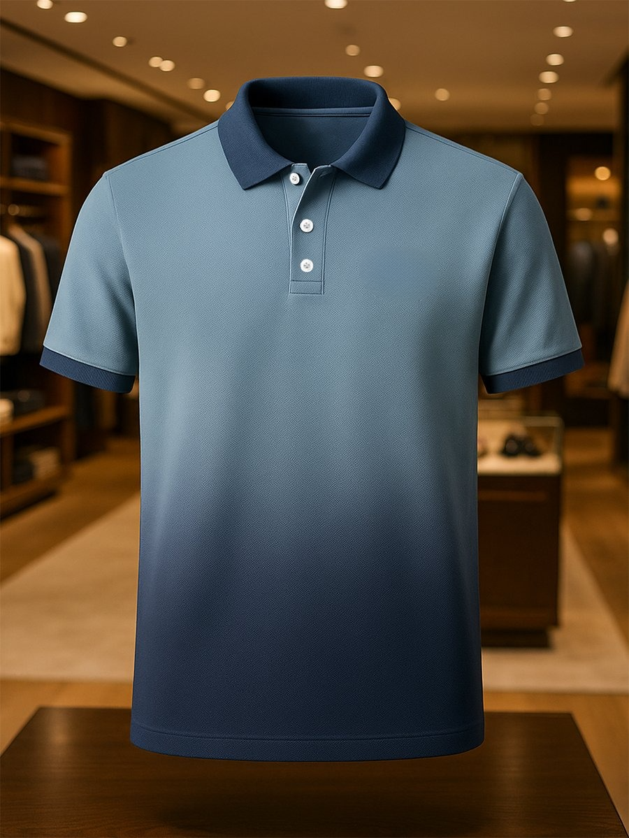 Camisa polo ejecutivo casual Button de manga corta para hombre