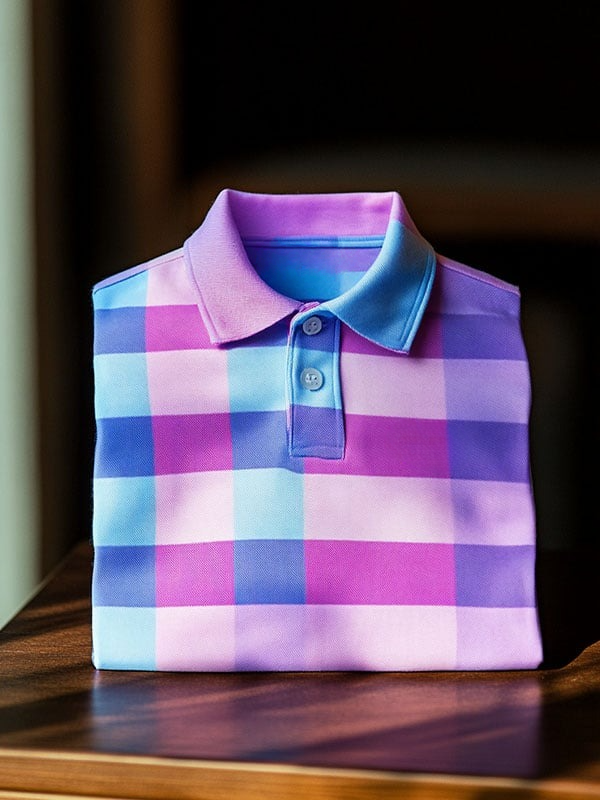 Camisa polo clásico ejecutivo Logo Button de manga corta para hombre