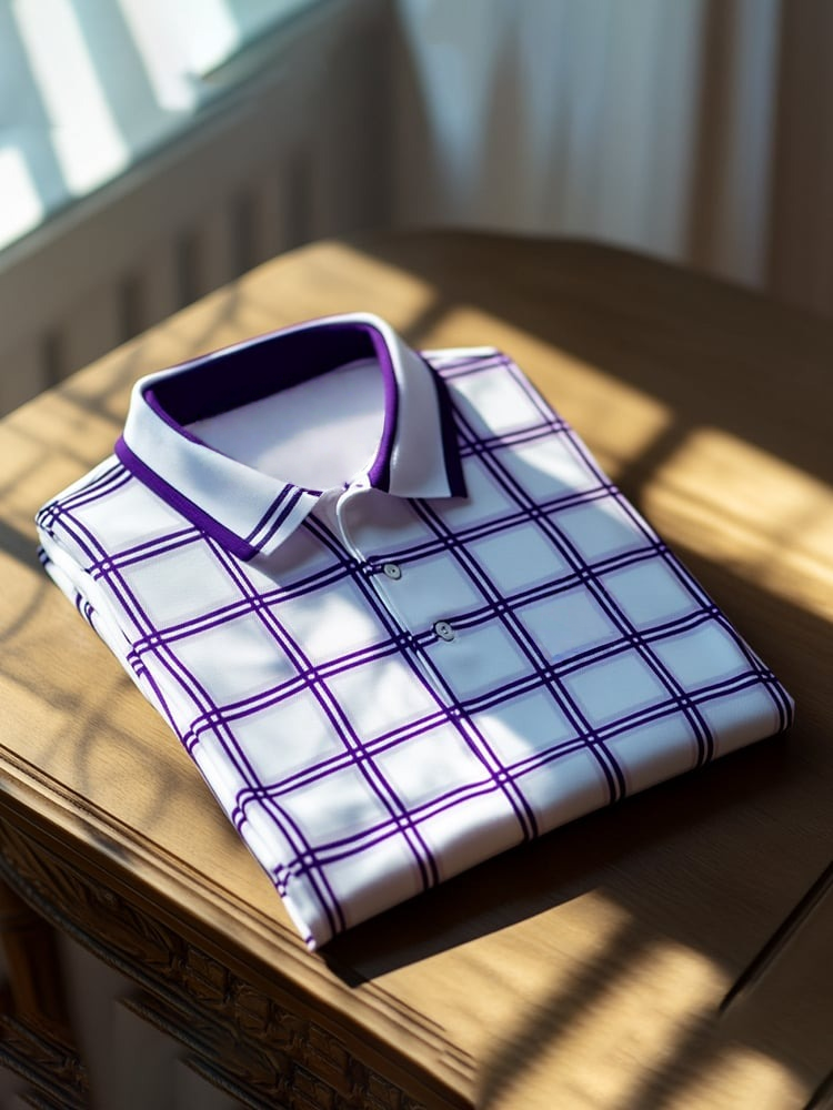 Camisa polo clásico ejecutivo Logo Button de manga corta para hombre