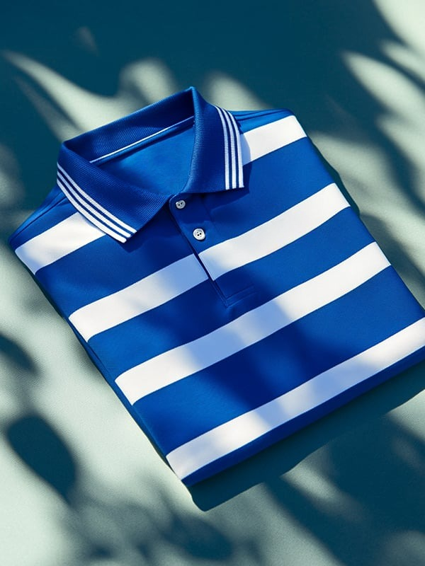 Camisa polo clásico ejecutivo Logo Button de manga corta para hombre