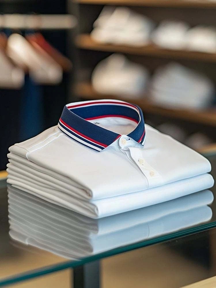 Camisa polo ejecutivo casual Button de manga corta para hombre