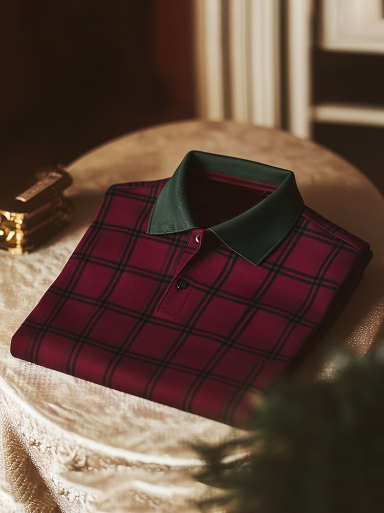 Camisa polo clásico ejecutivo Logo Button de manga corta para hombre