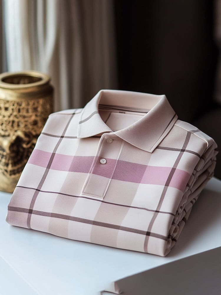 Camisa polo clásico ejecutivo Logo Button de manga corta para hombre