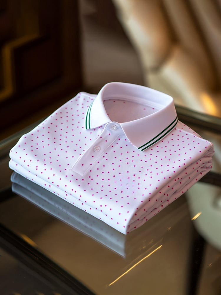 Camisa polo clásico ejecutivo Logo Button de manga corta para hombre