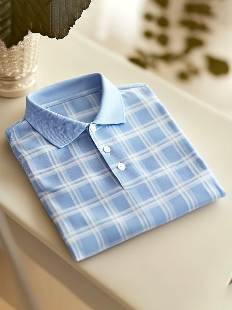 Camisa polo clásico ejecutivo Logo Button de manga corta para hombre