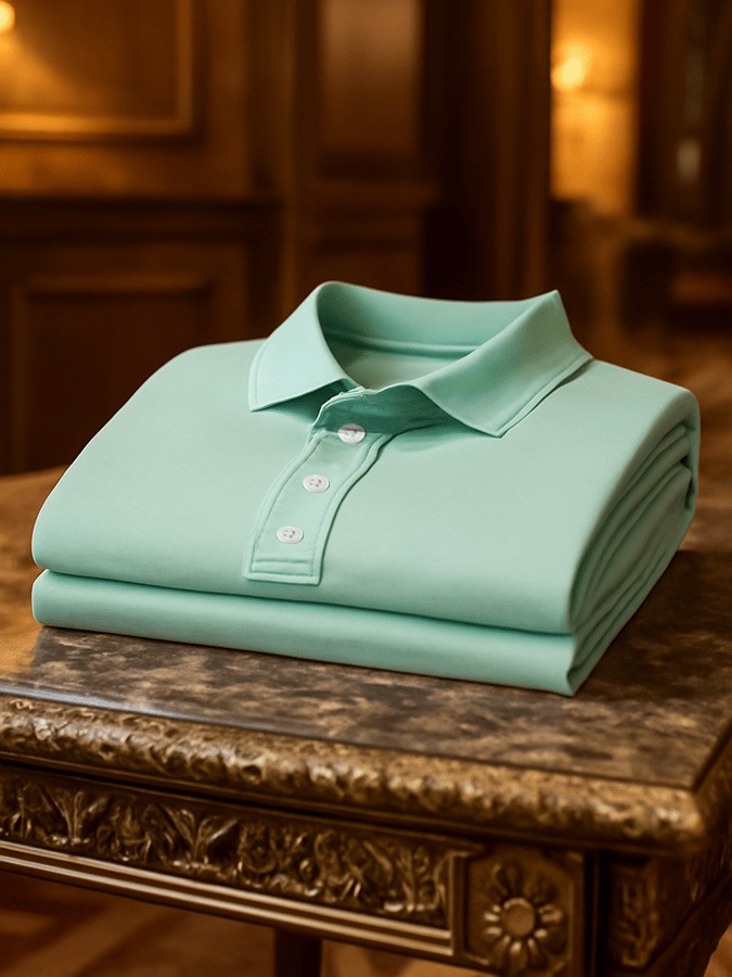 Camisa polo ejecutivo casual estampado para hombre