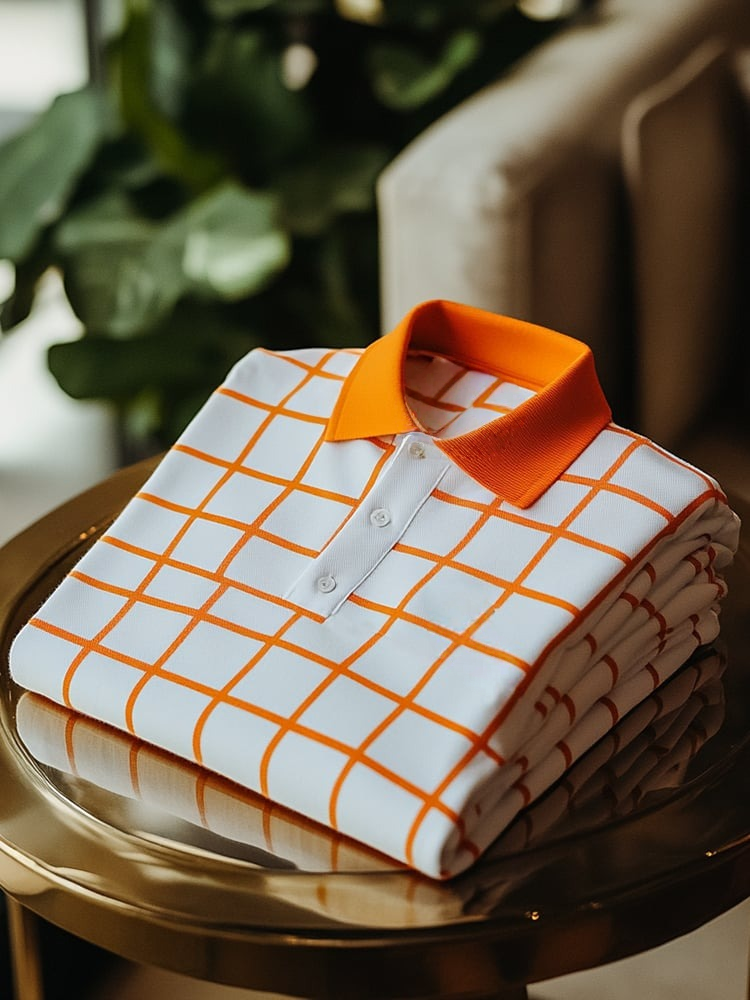Camisa polo clásico ejecutivo Logo Button de manga corta para hombre