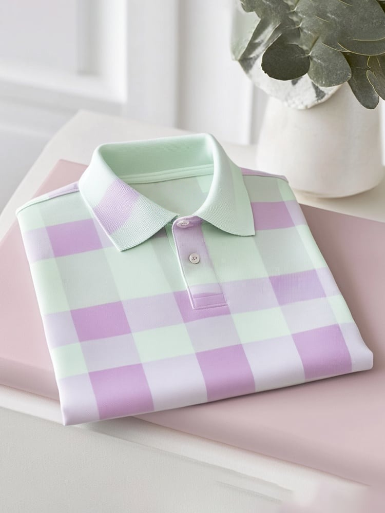 Camisa polo clásico ejecutivo Logo Button de manga corta para hombre