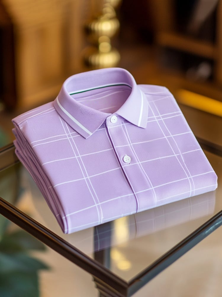 Camisa polo clásico ejecutivo Logo Button de manga corta para hombre