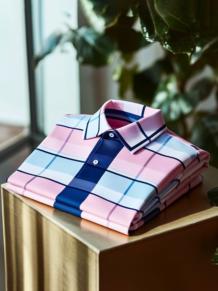 Camisa polo clásico ejecutivo Logo Button de manga corta para hombre