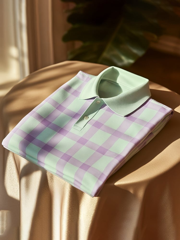Camisa polo clásico ejecutivo Logo Button de manga corta para hombre