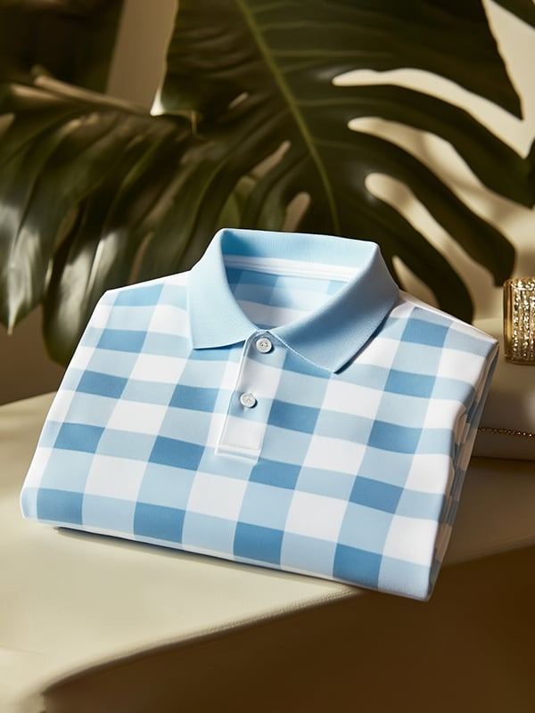 Camisa polo clásico ejecutivo Logo Button de manga corta para hombre