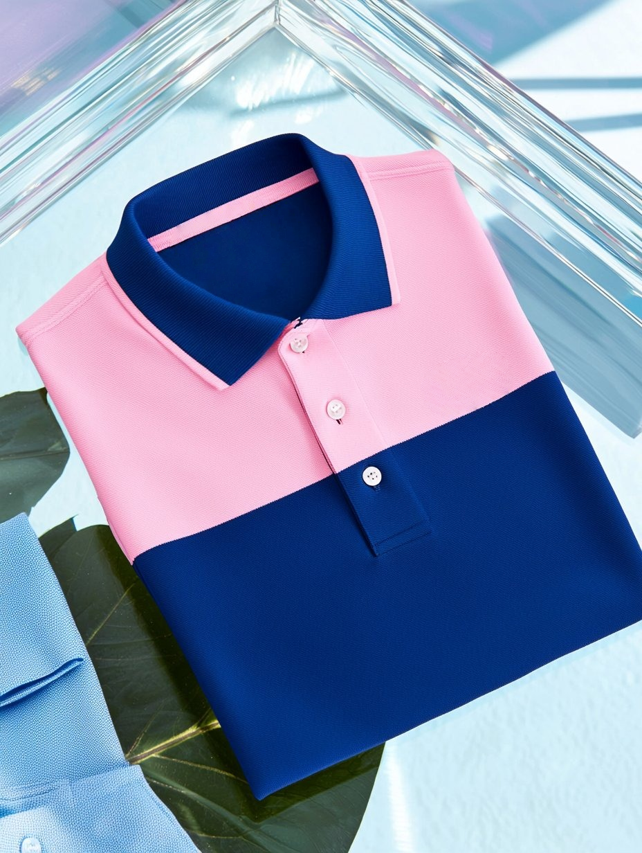 Camisa polo ejecutivo casual bordado Button de manga corta para hombre