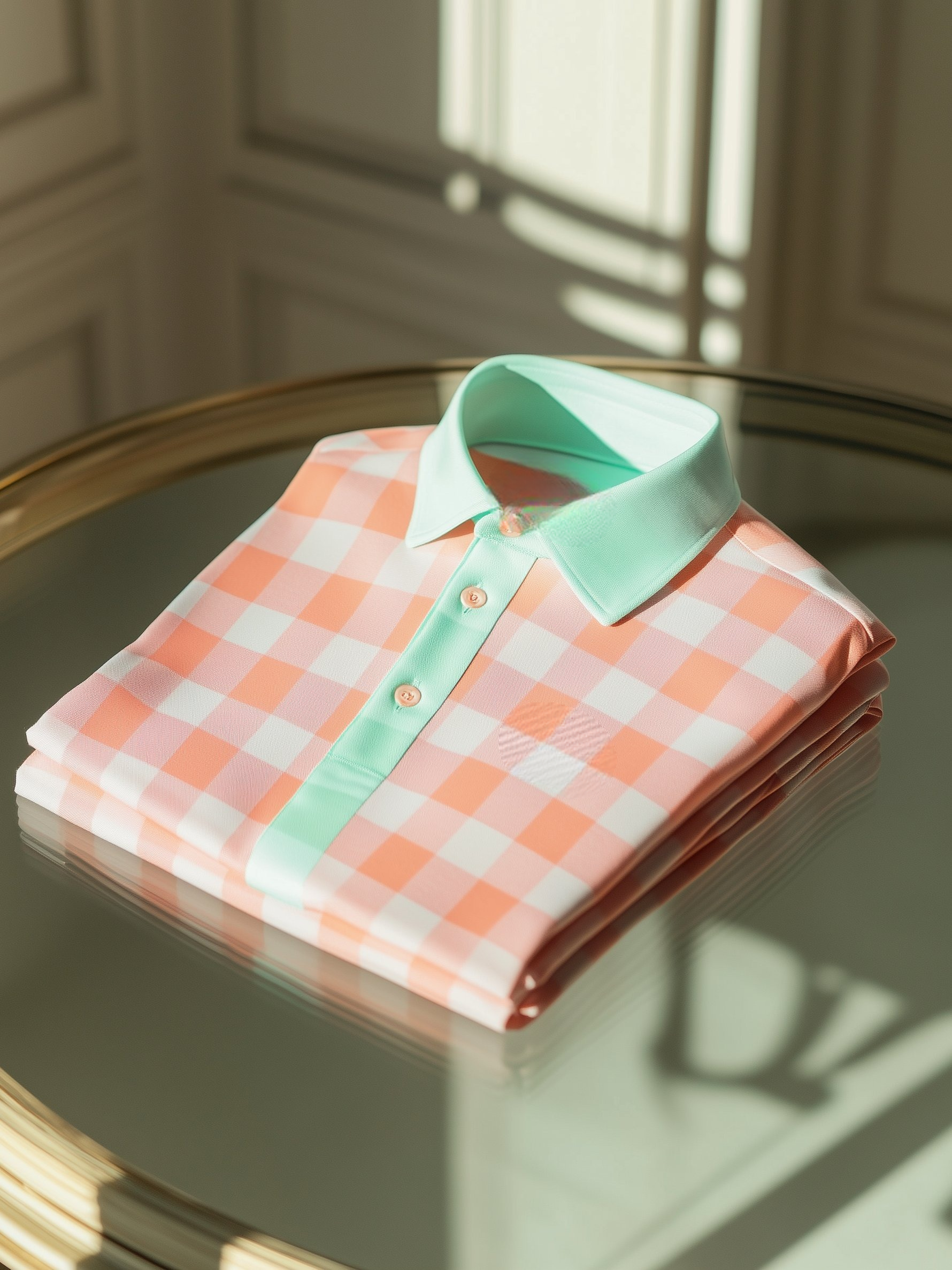 Camisa polo clásico ejecutivo Old Money Button de manga corta para hombre