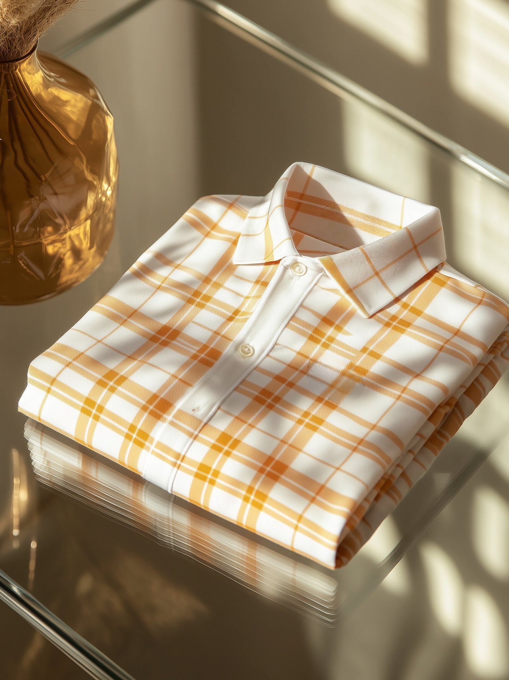 Camisa polo clásico ejecutivo Old Money Button de manga corta para hombre