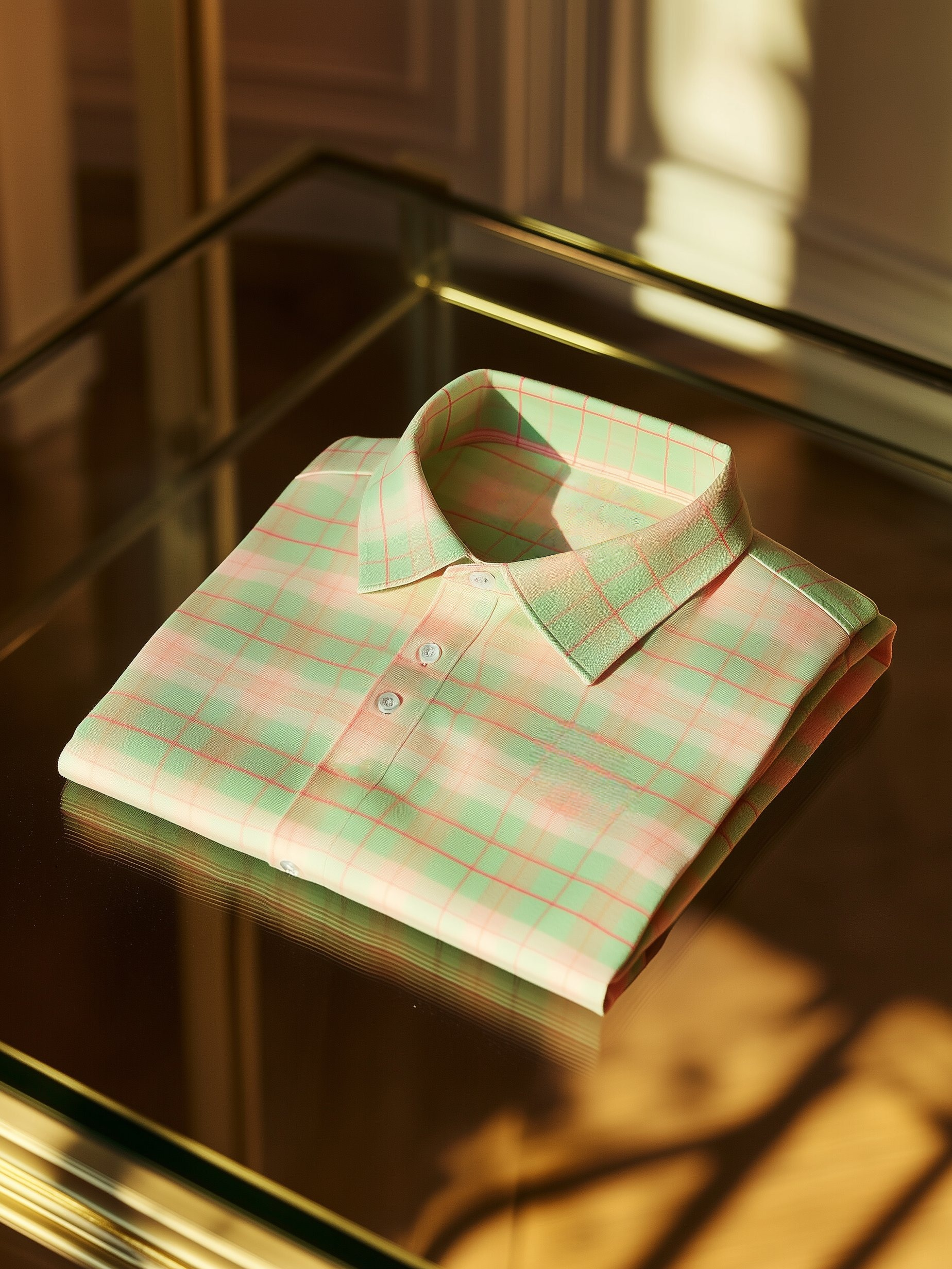 Camisa polo clásico ejecutivo Old Money Button de manga corta para hombre