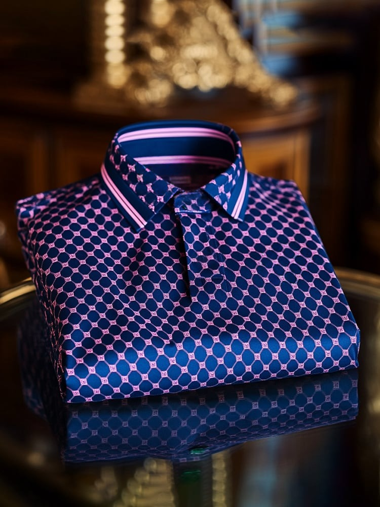 Camisa polo clásico ejecutivo Logo Button de manga corta para hombre
