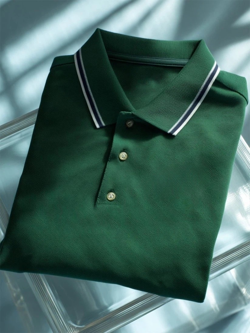Camisa polo ejecutivo casual Button de manga corta para hombre